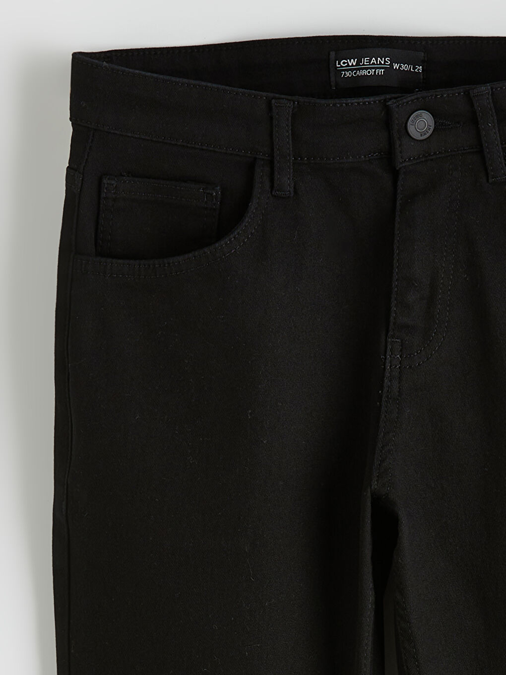 Siyah 730 Carrot Fit Erkek Jean Pantolon-1