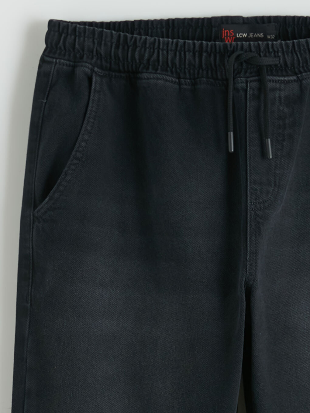 Siyah Straight Fit Erkek Jean Pantolon-6