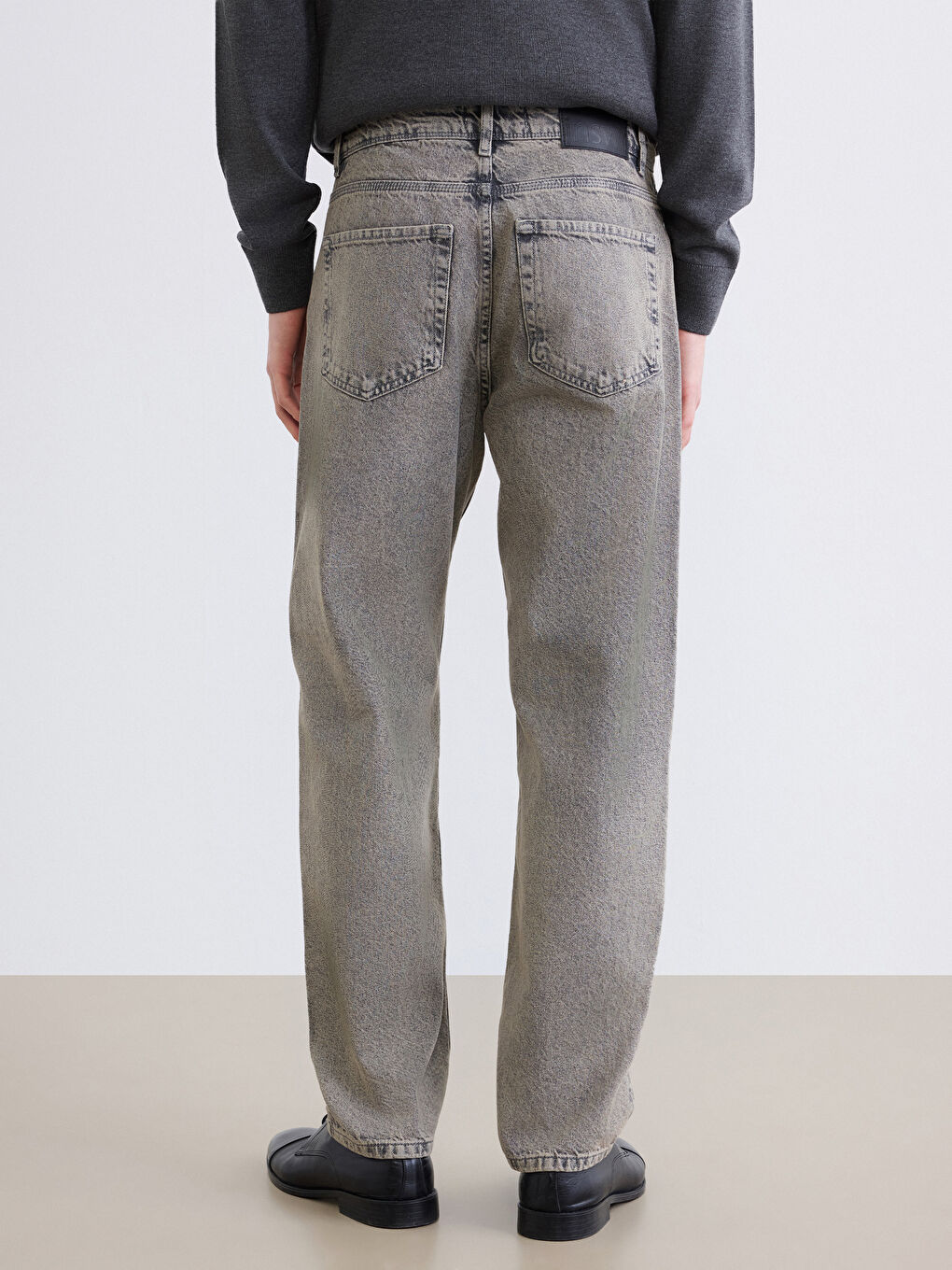 Gri 745 Baggy Fit Erkek Jean Pantolon-3