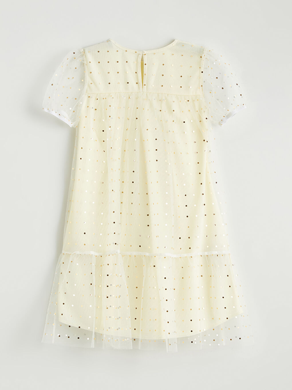 Crew Neck Girl Tulle Dress-1