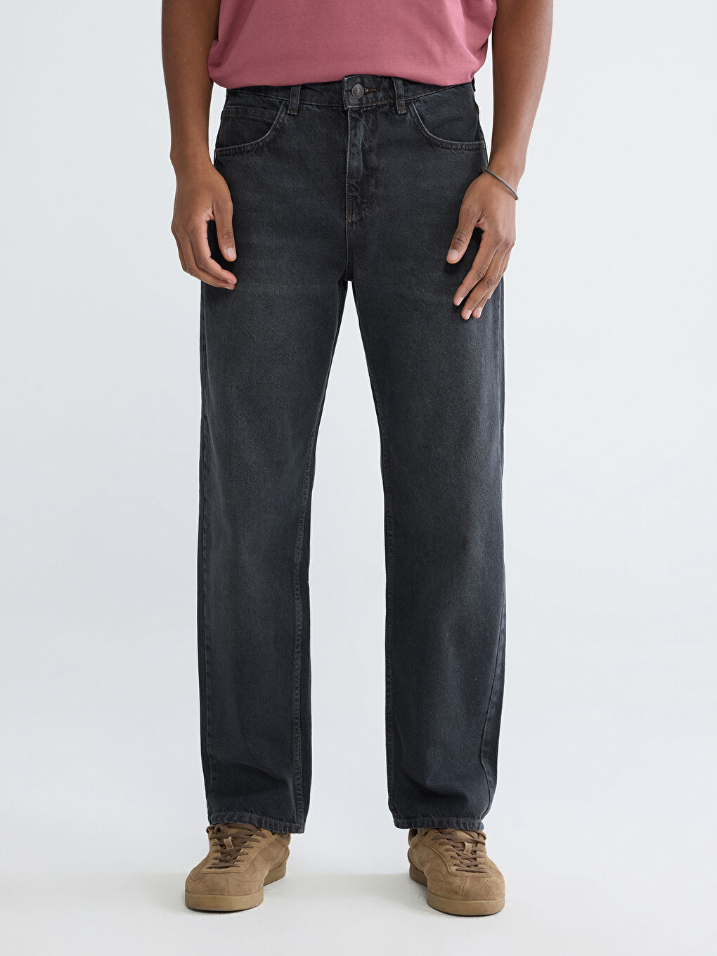 Antrasit 745 Baggy Fit Erkek Jean Pantolon-1