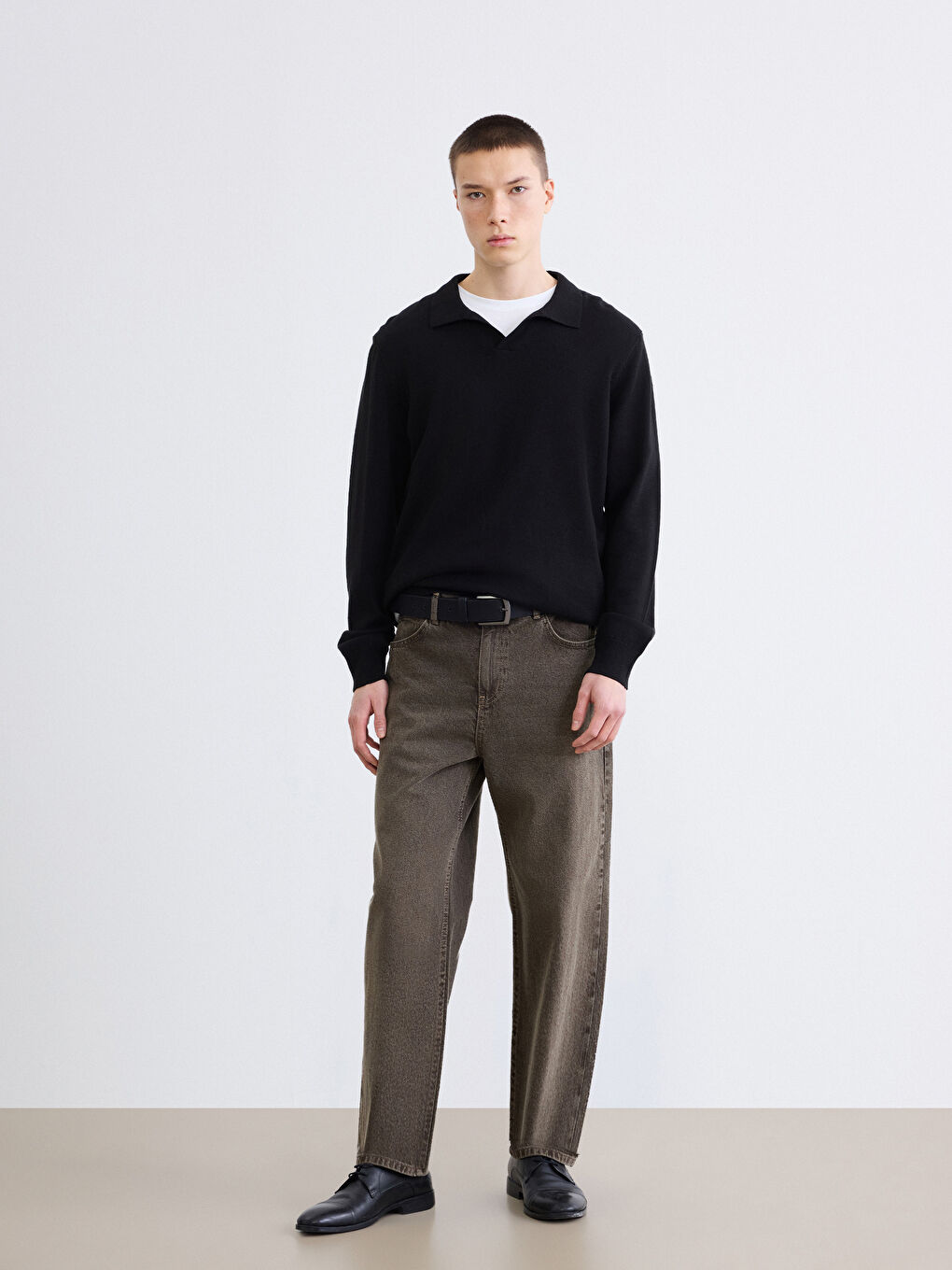 Kahverengi 745 Baggy Fit Erkek Jean Pantolon