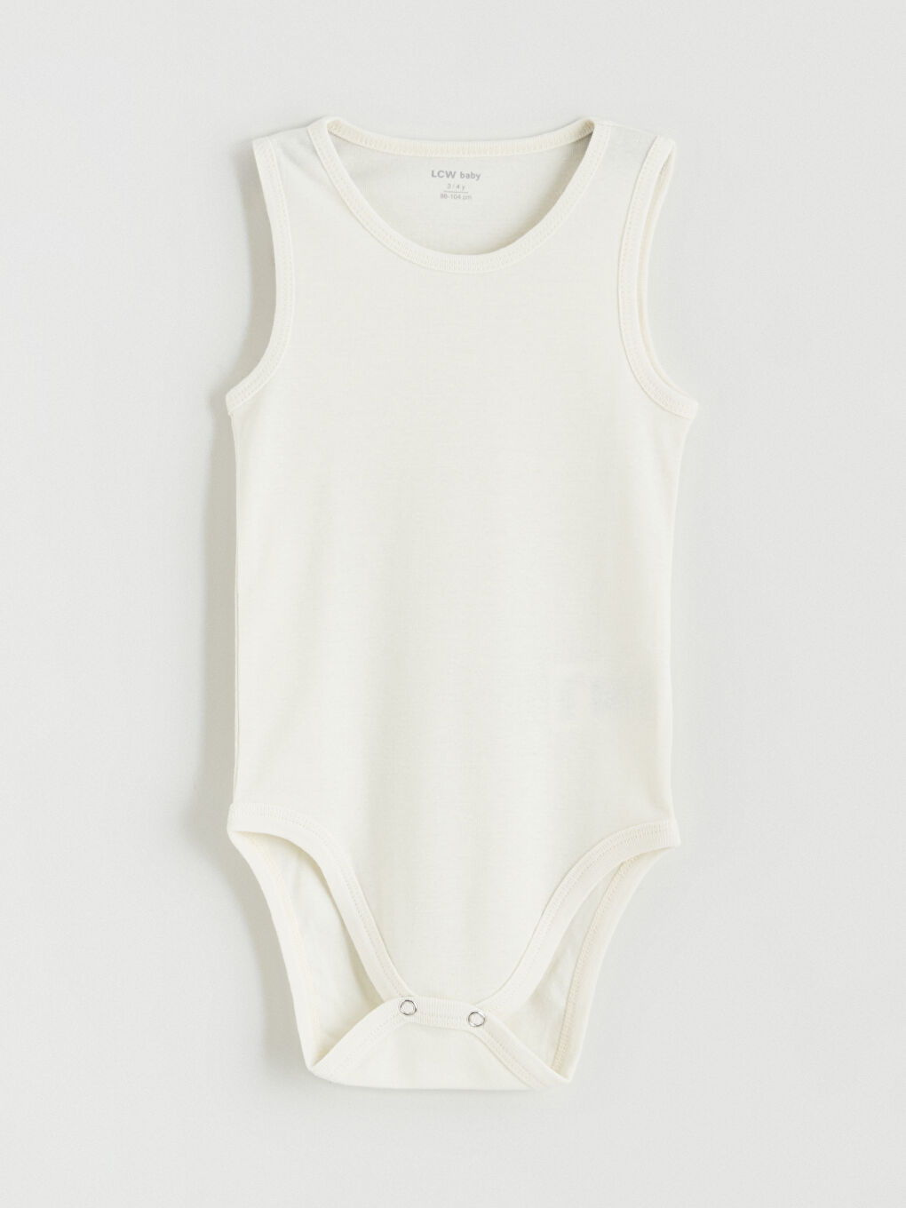 بدلة جسم أولاد رضع بياقة دائرية مع كباسين - ٣ قطع-1