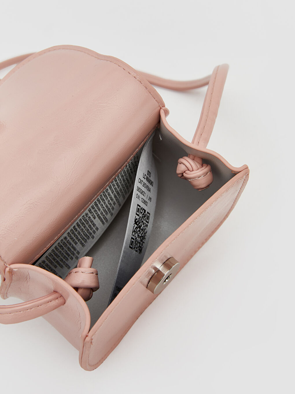 Pembe Deri Görünümlü Kız Bebek Omuz Çantası-3
