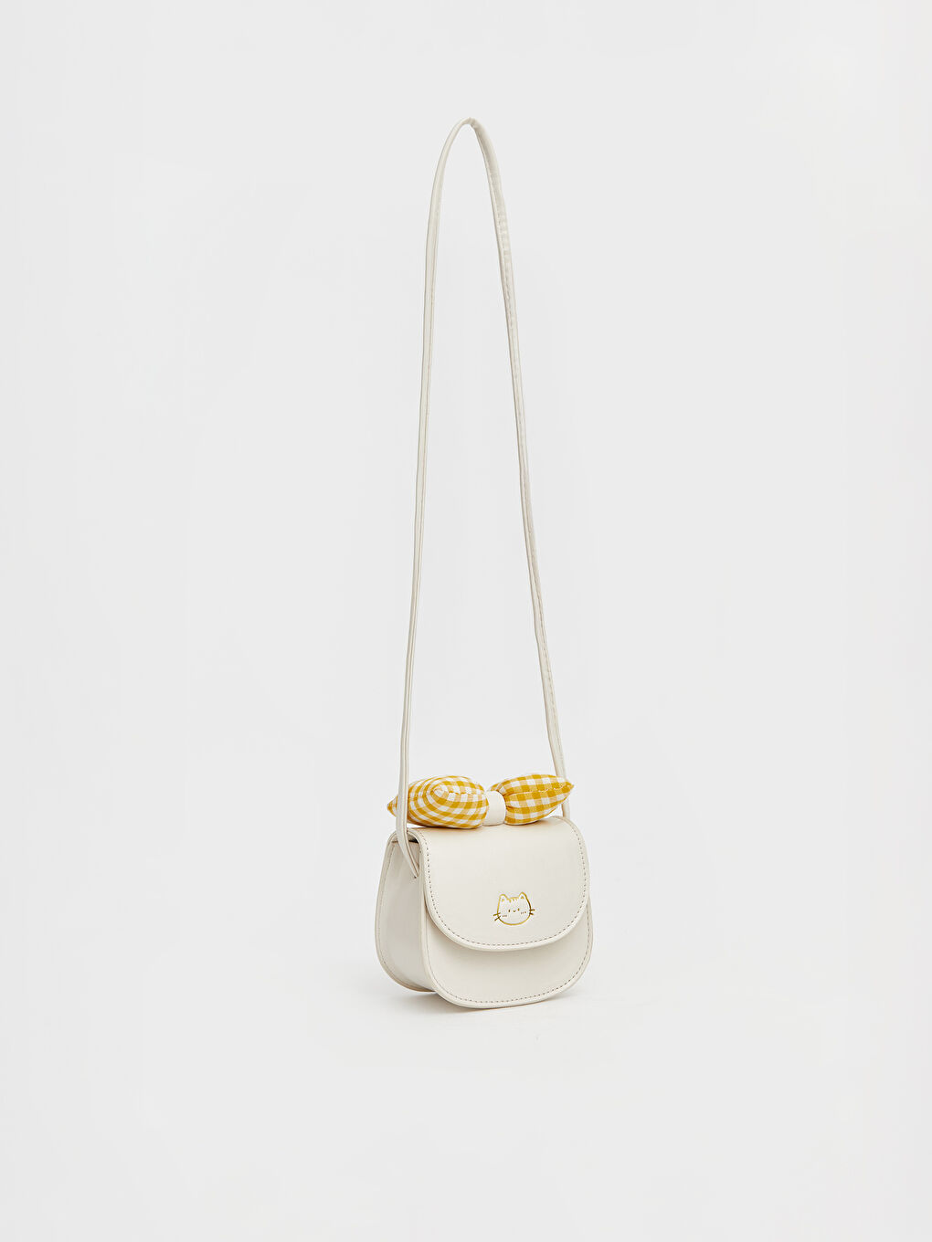 Beyaz Deri Görünümlü Kız Bebek Omuz Çantası-1