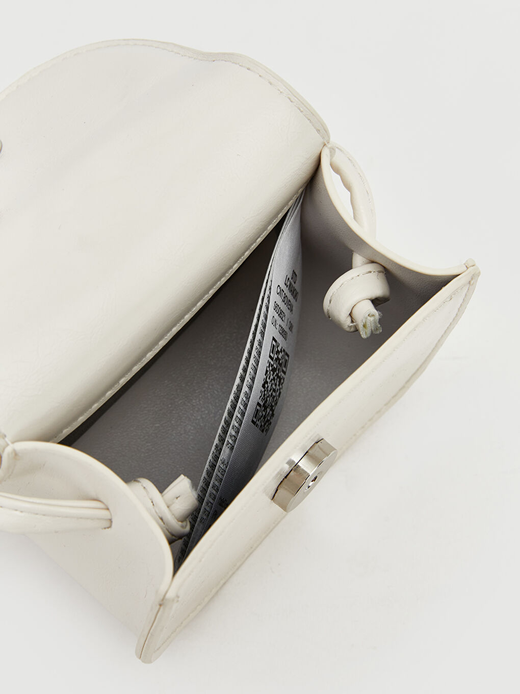 Beyaz Deri Görünümlü Kız Bebek Omuz Çantası-3