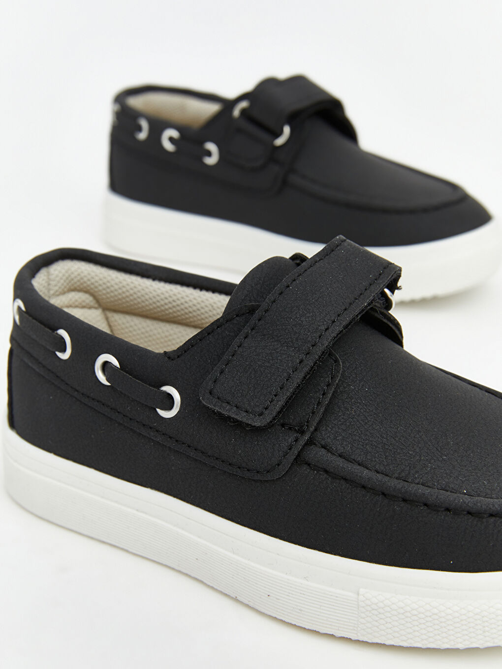 Siyah Süet Görünümlü Erkek Bebek Klasik Ayakkabı-2