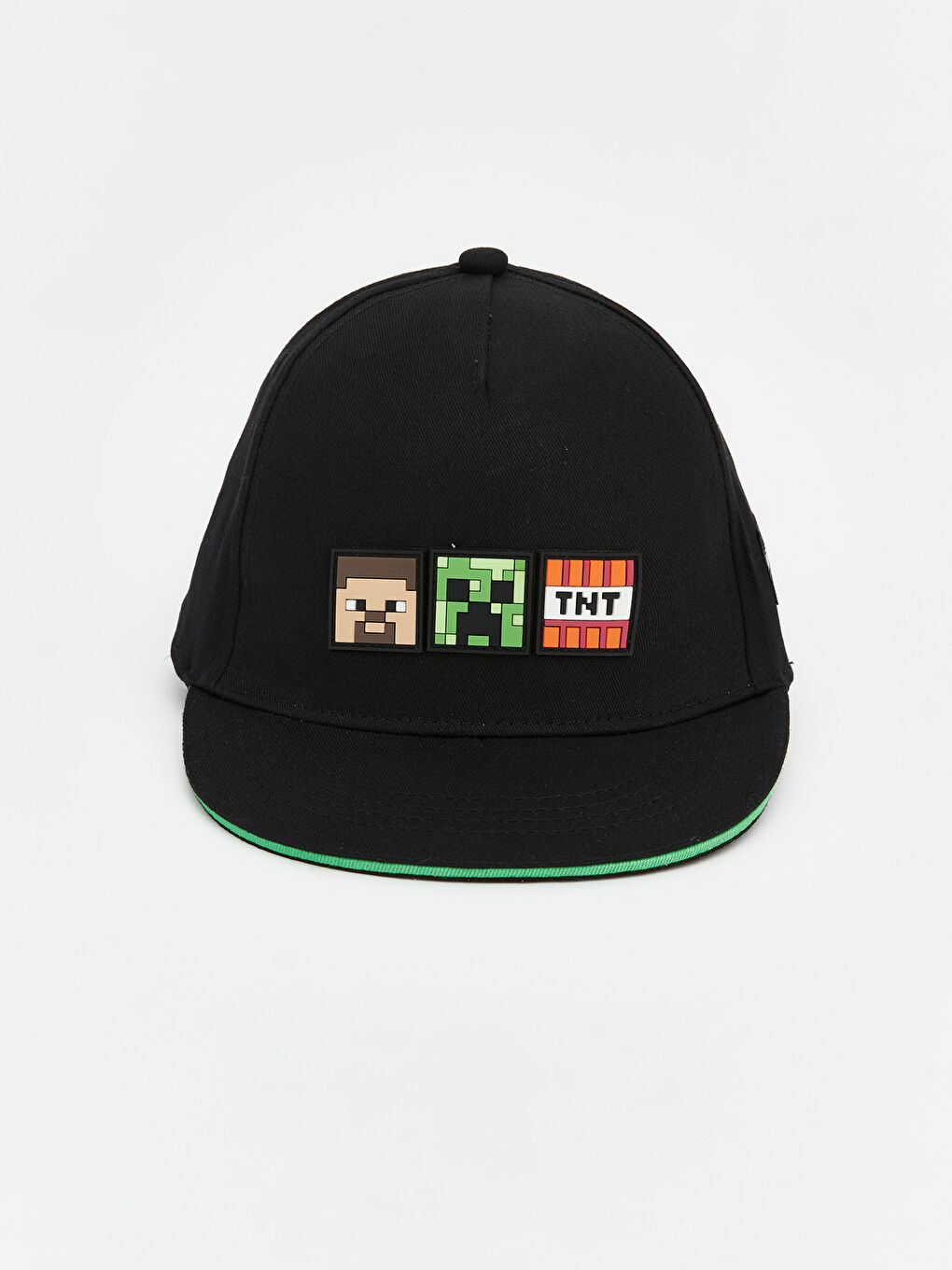 Siyah Minecraft Baskılı Erkek Bebek Kep Şapka 