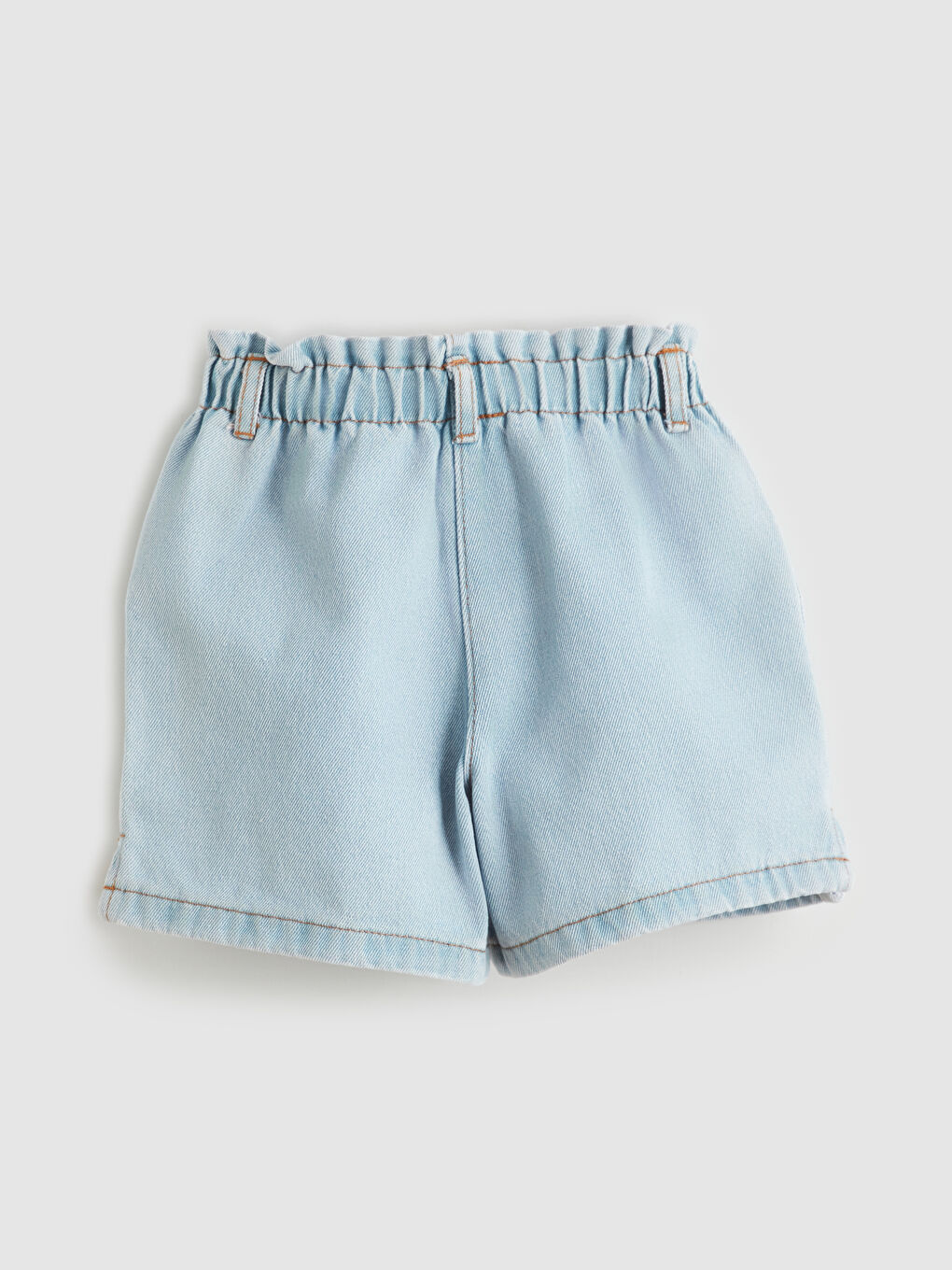 Girls' Embroidered Denim Shorts-2