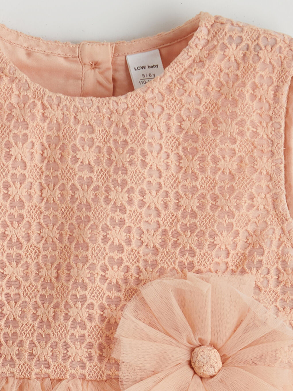 Patterned Tulle Dress for Girls-1