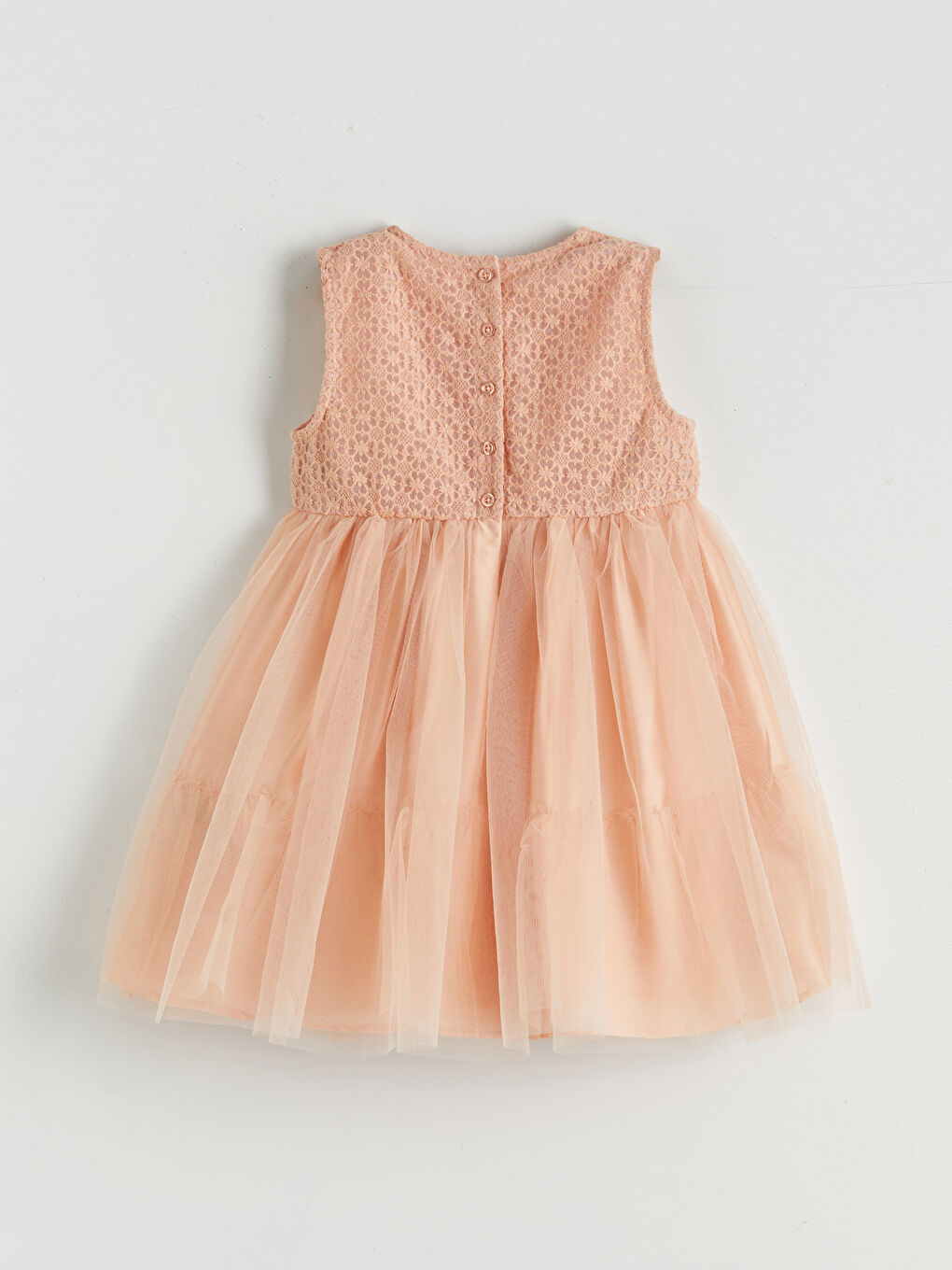 Patterned Tulle Dress for Girls-2