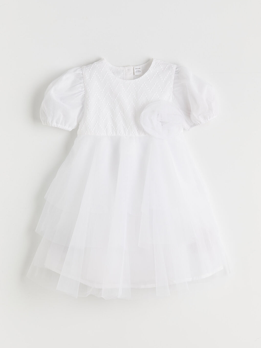 Balloon Sleeve Girls' Tulle Dress