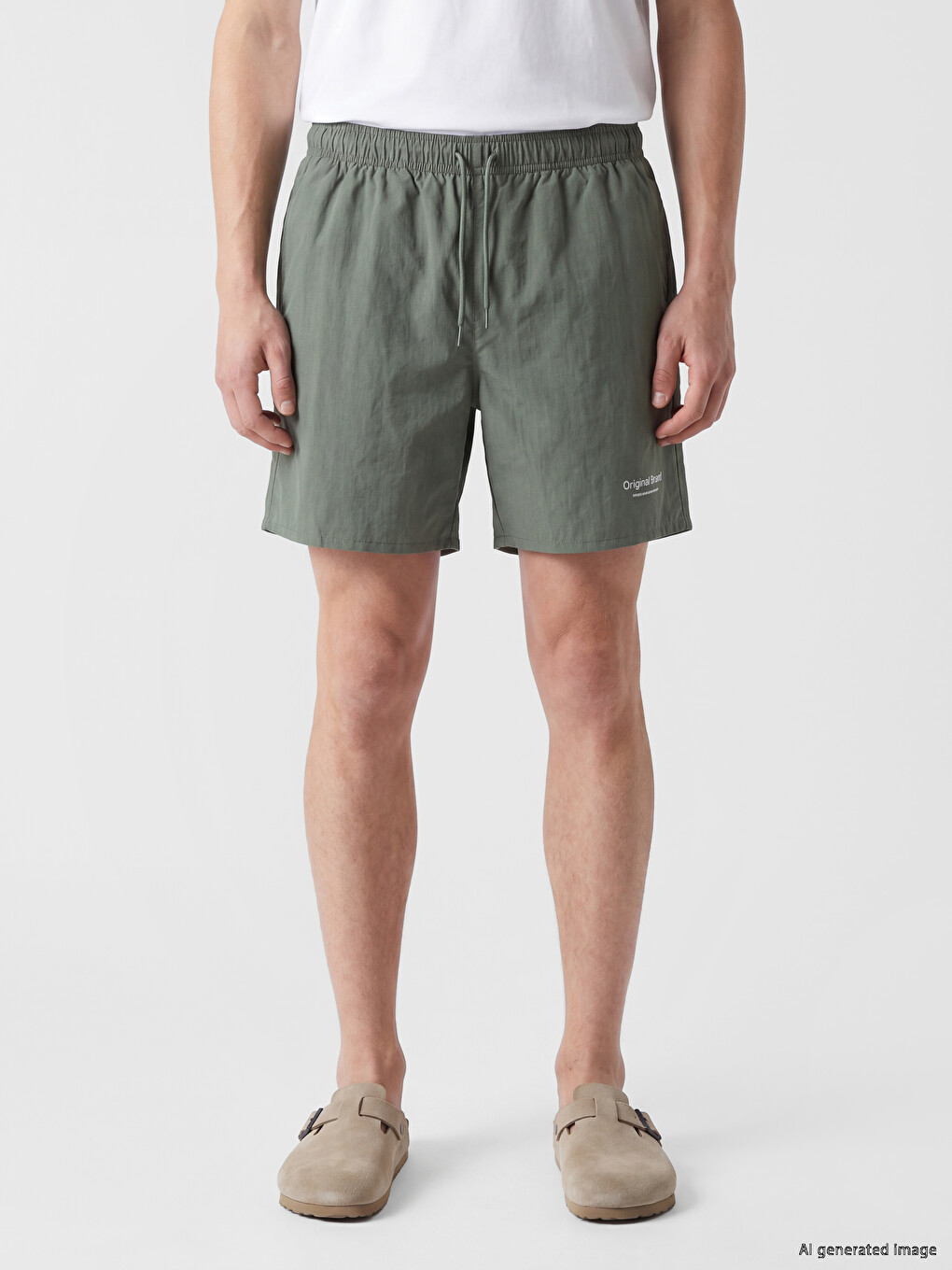 Short Printed Men's Swimming Shorts-1