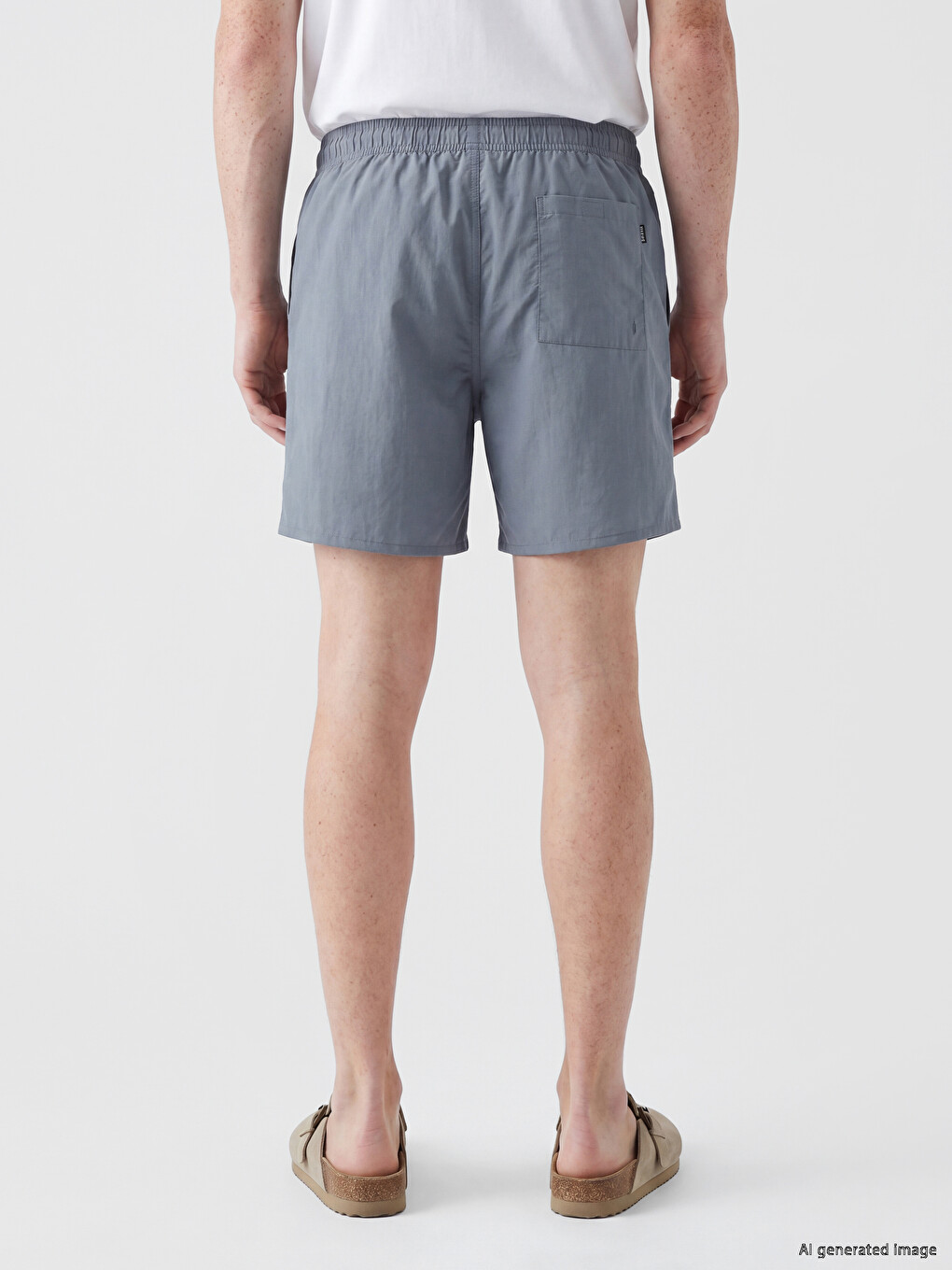 Man Grey Swimming Shorts-3