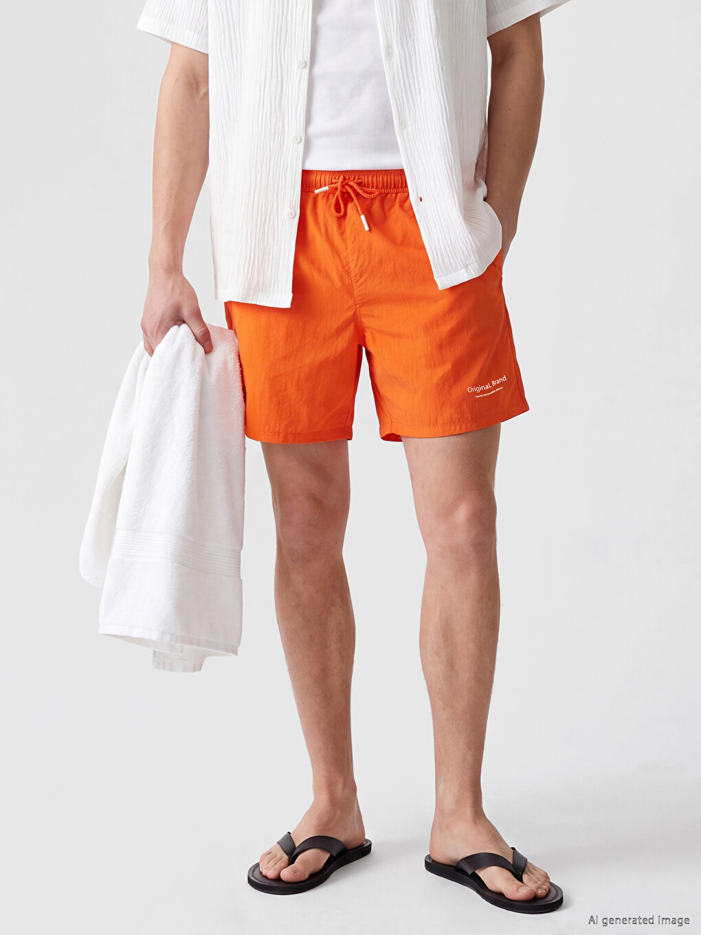 Short Printed Men's Swimming Shorts