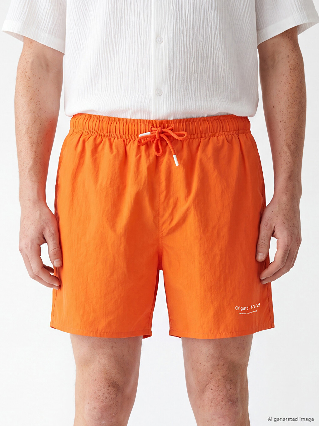 Short Printed Men's Swimming Shorts-2