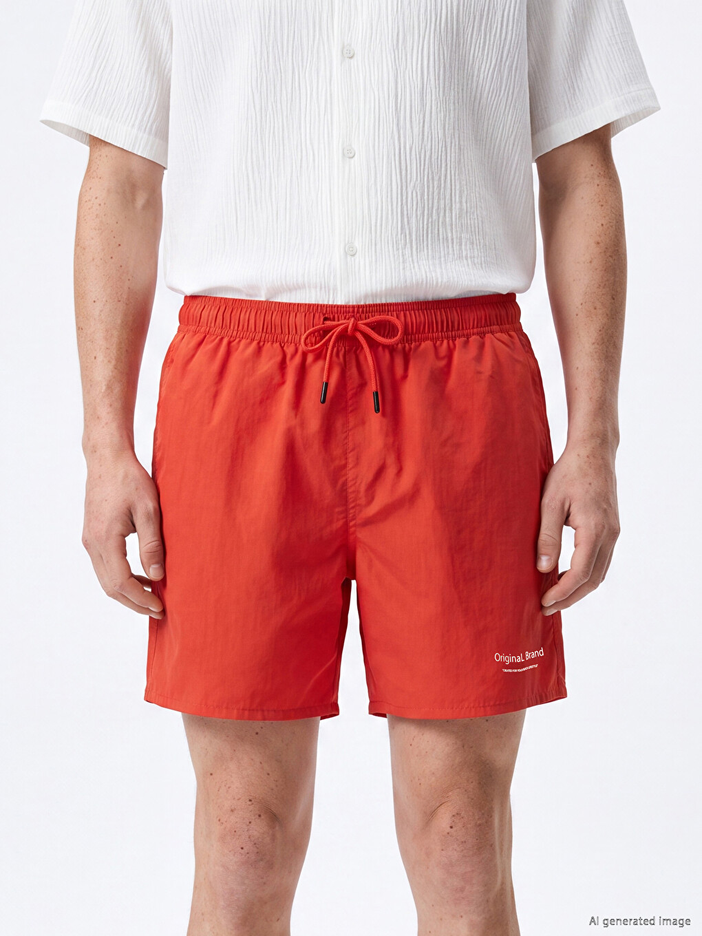 Short Printed Men's Swimming Shorts-2