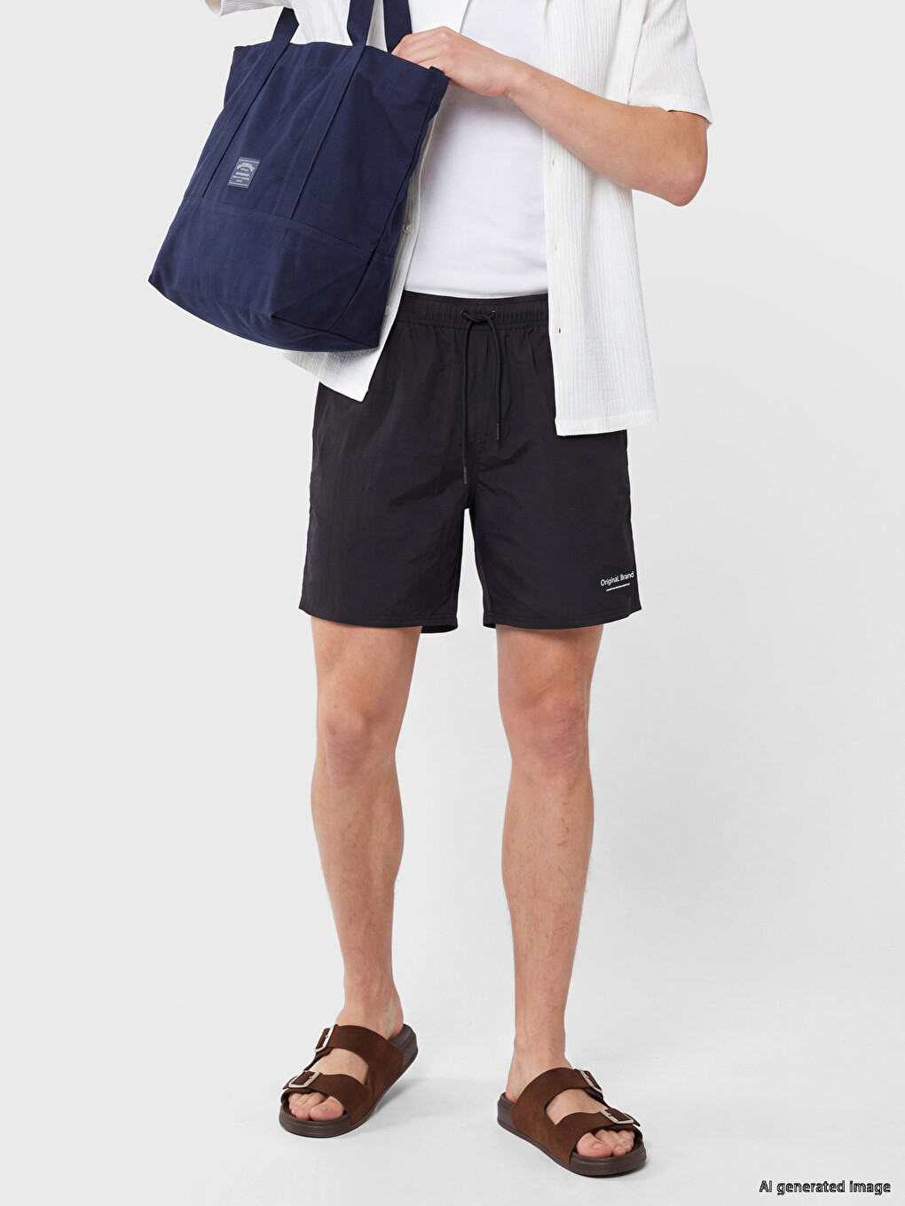 Short Printed Men's Swimming Shorts