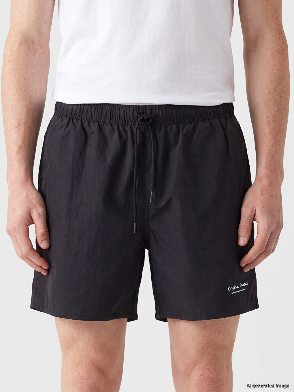 Short Printed Men's Swimming Shorts-2