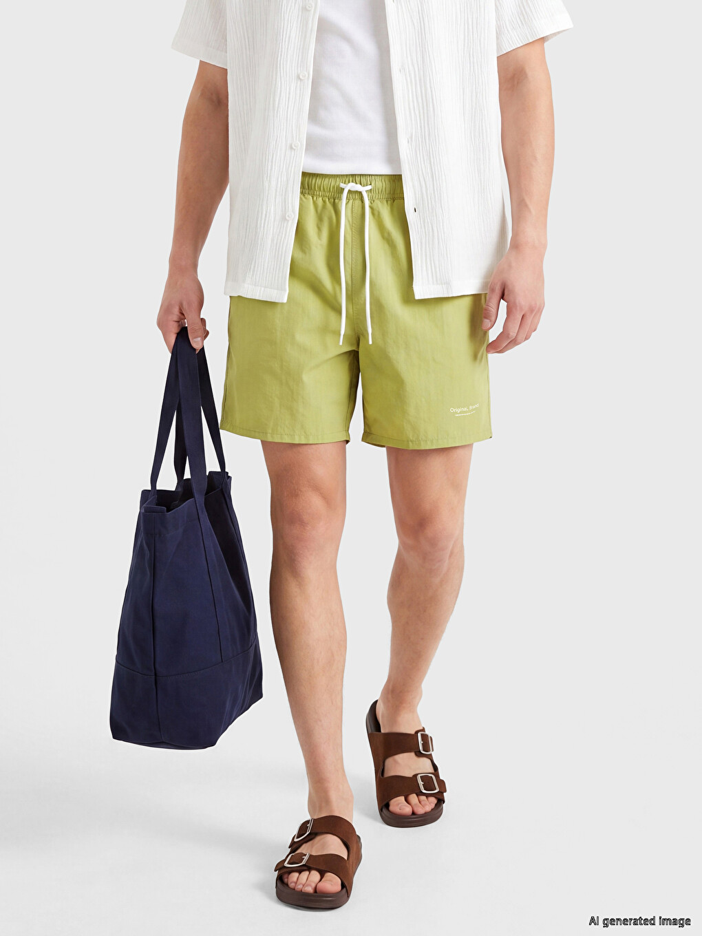 Short Printed Men's Swimming Shorts