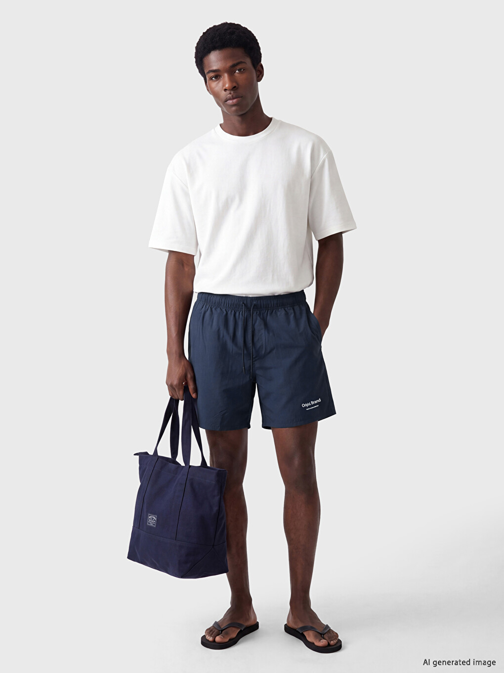 Short Printed Men's Swimming Shorts-1
