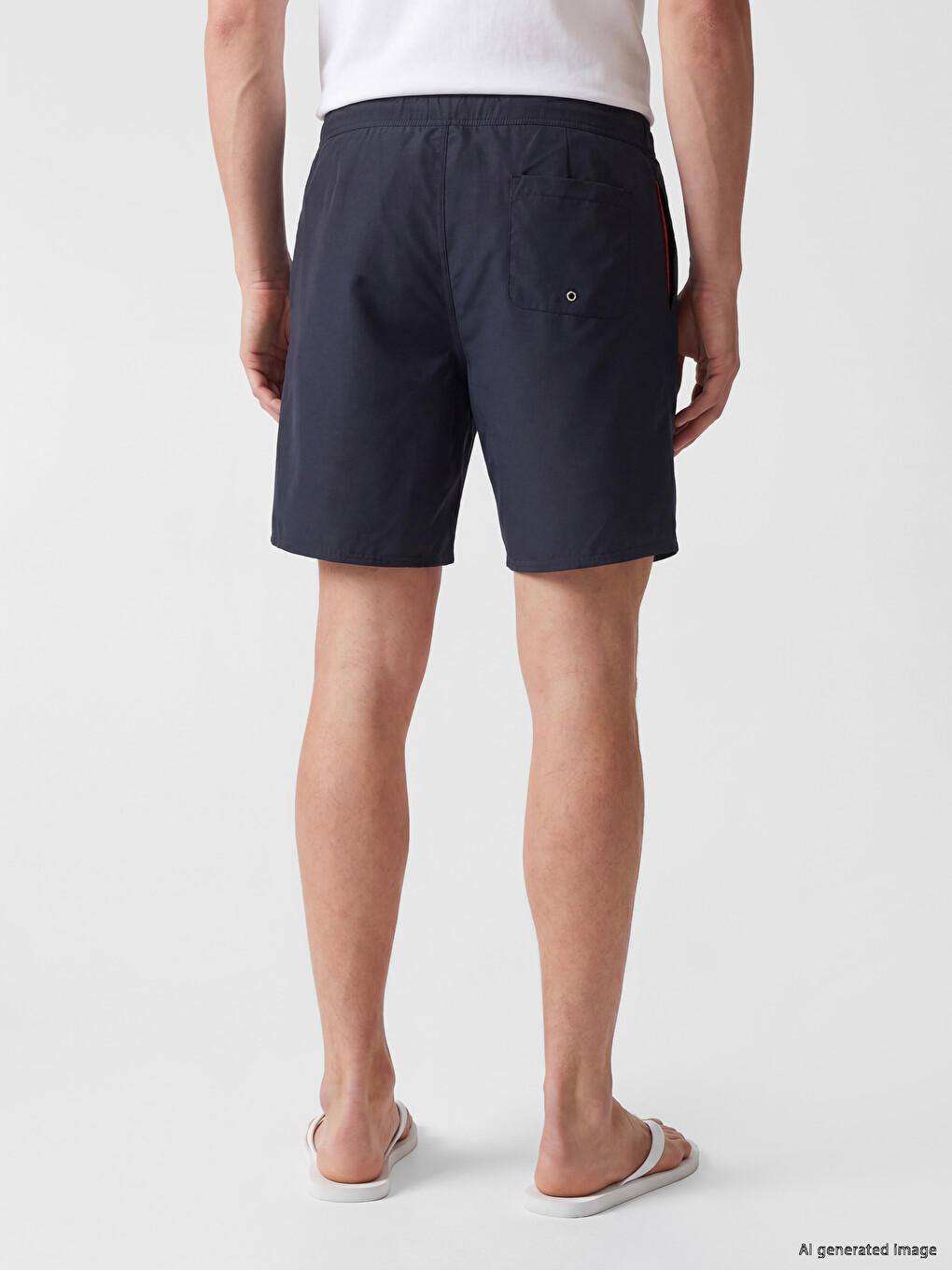 Knee Length Men's Swimming Shorts-3
