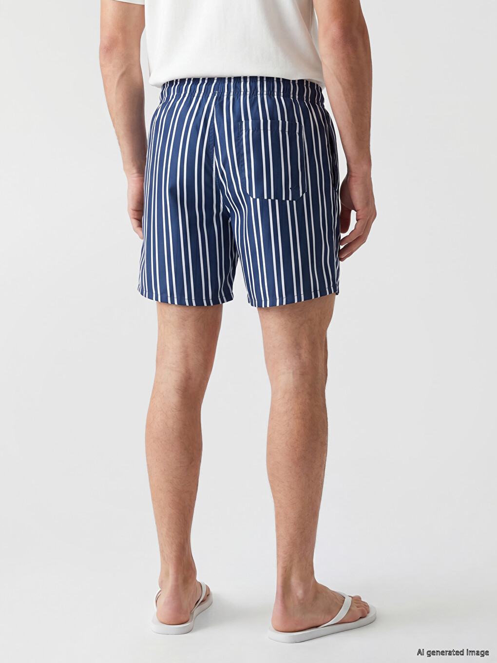 Short Striped Men's Swimming Shorts-3