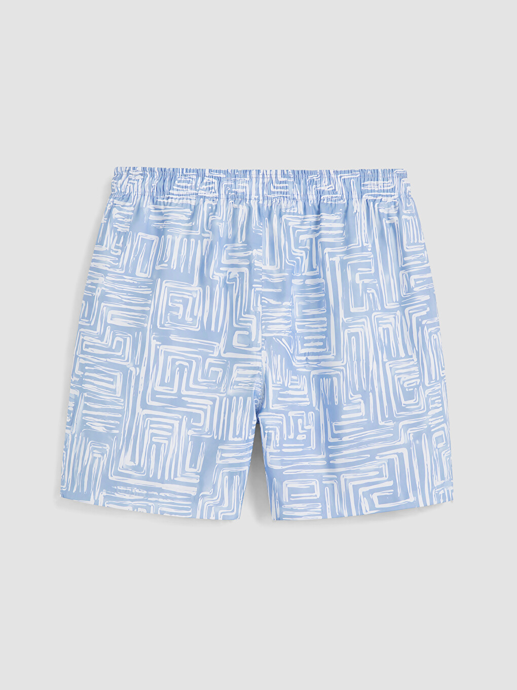 Short Patterned Men's Swim Shorts-7