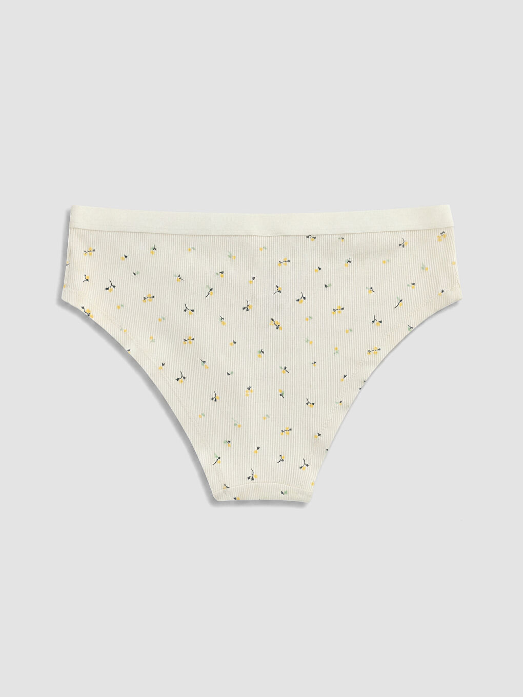 Ekru Çiçekli Hipster Külot-1