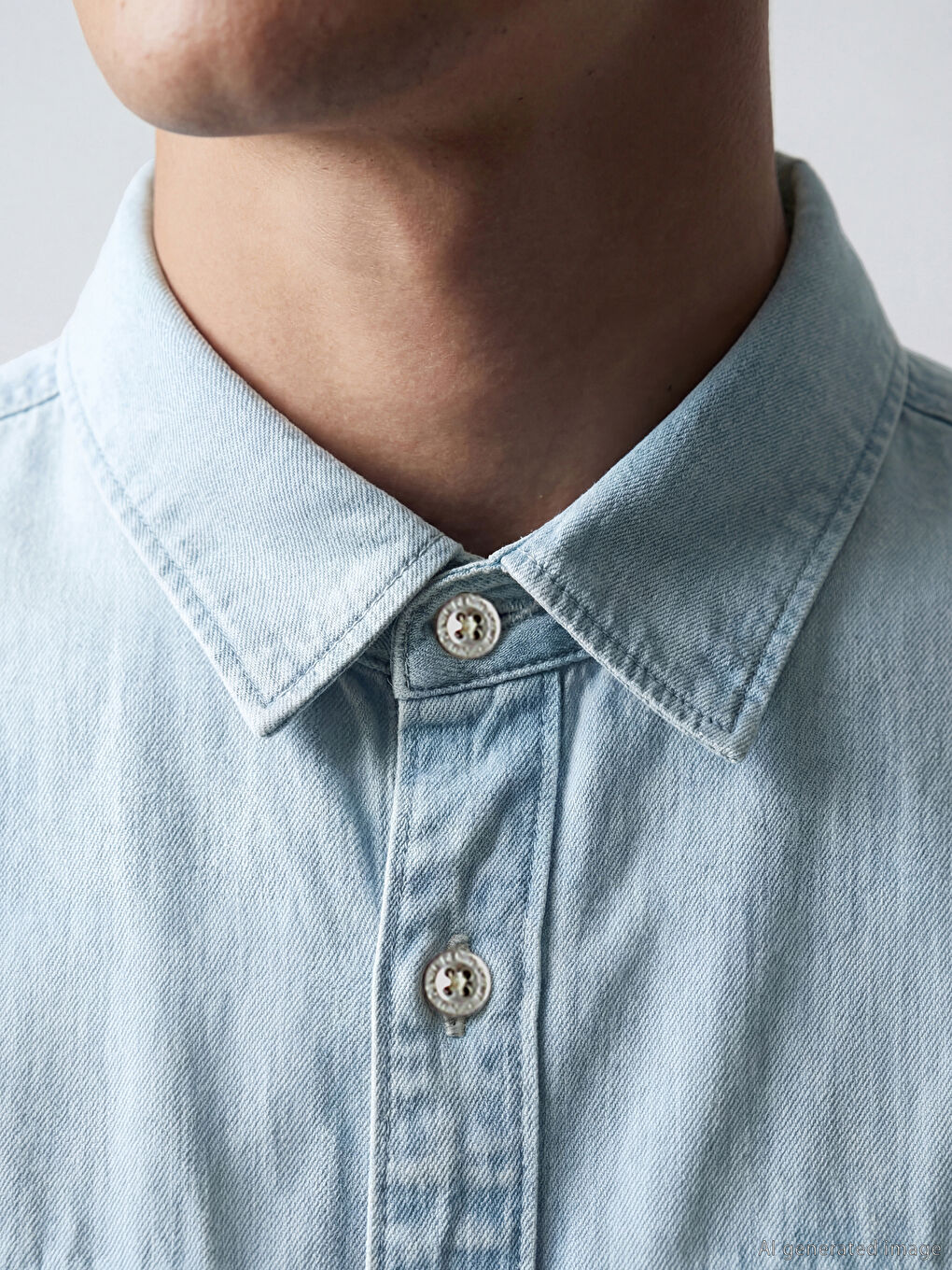 Regular Fit Erkek Jean Gömlek-2