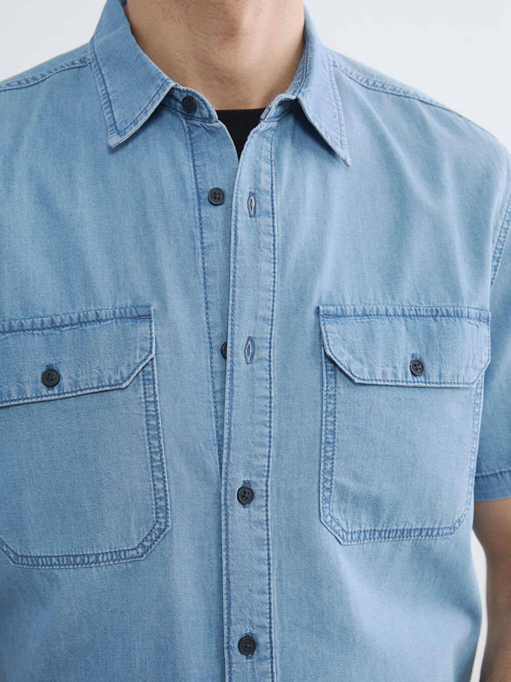 Άνδρας INDIGO Τζιν πουκάμισο-2