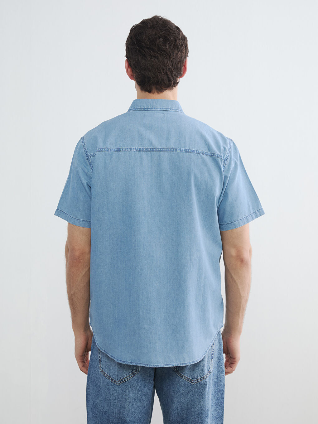 Άνδρας INDIGO Τζιν πουκάμισο-3