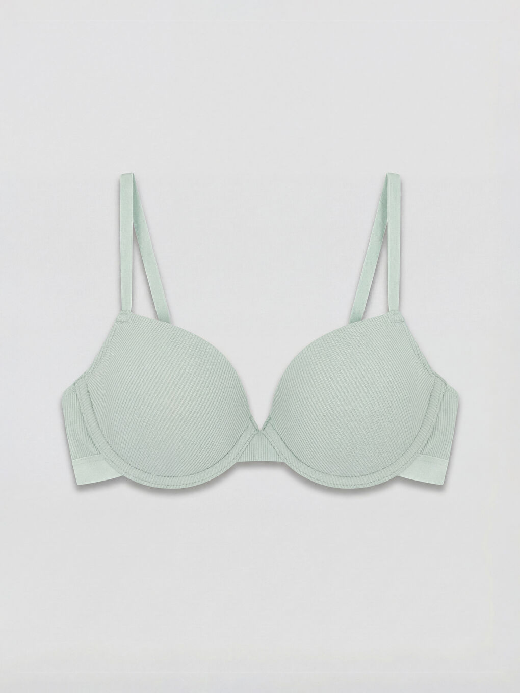 Mavi Balenli Dolgusuz Tişört Sütyen