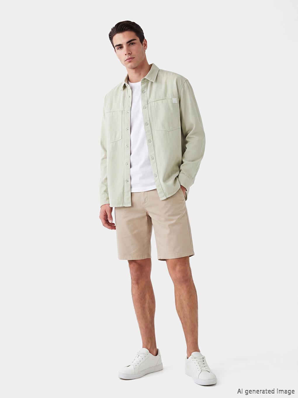 Loose Fit Men's Jean Shirt-1