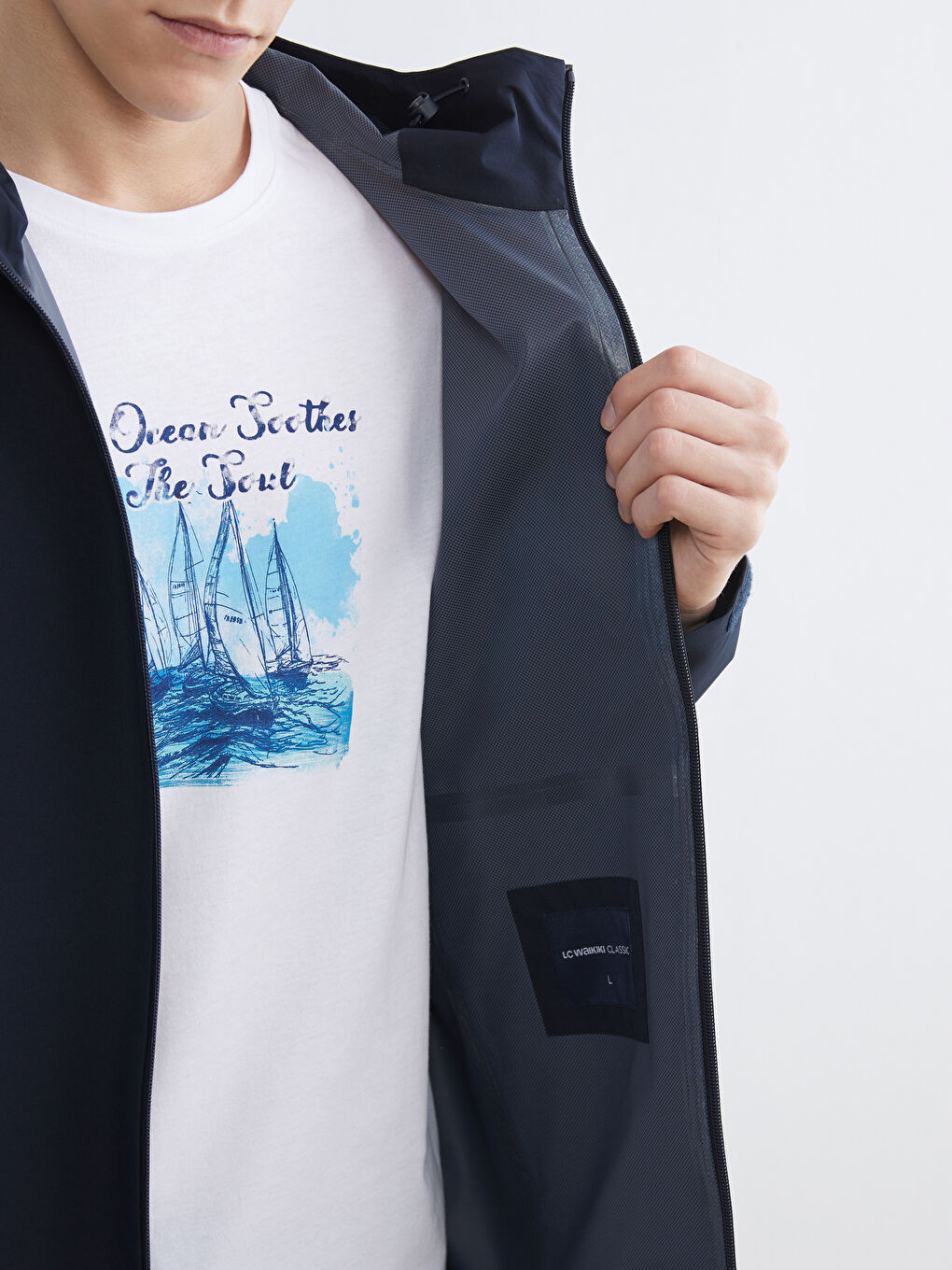 Ерлер көк Жаңбырдан қорғайтын жамылғы-7