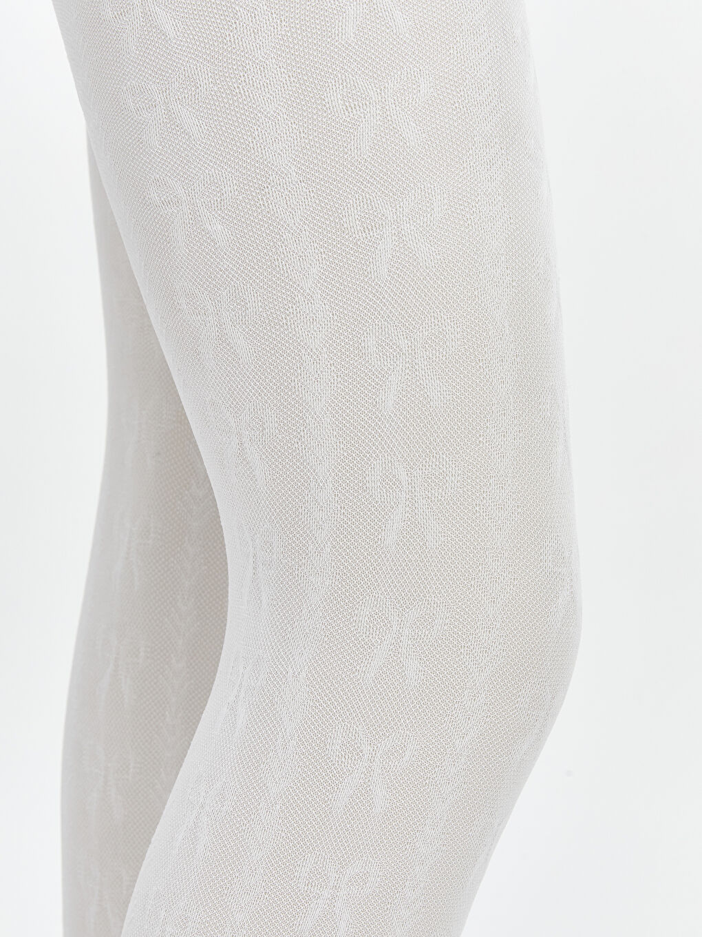 Beyaz Desenli Kız Çocuk İnce Külotlu Çorap 2'li-3