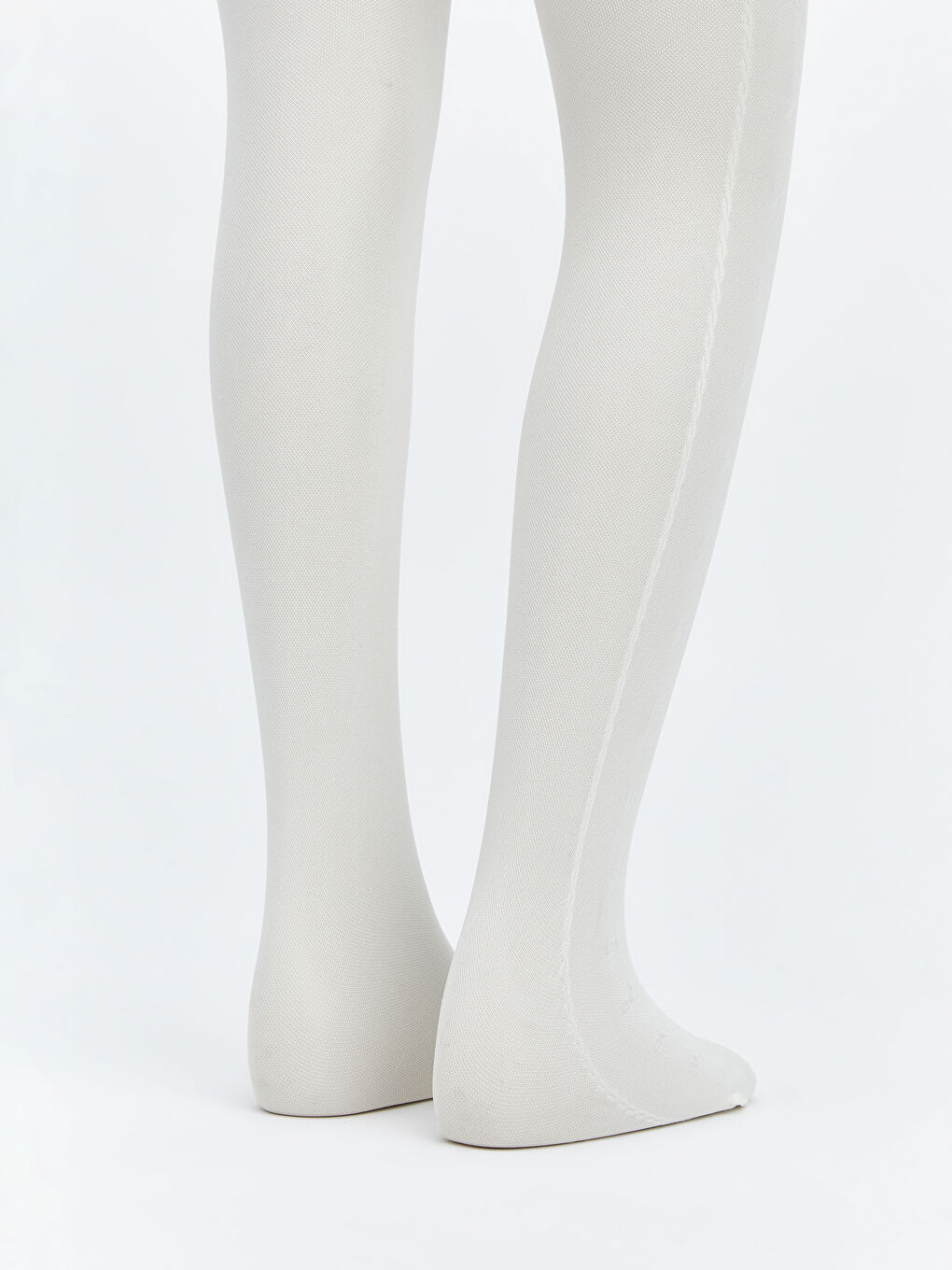 Ekru Desenli Kız Çocuk İnce Külotlu Çorap 2'li-2