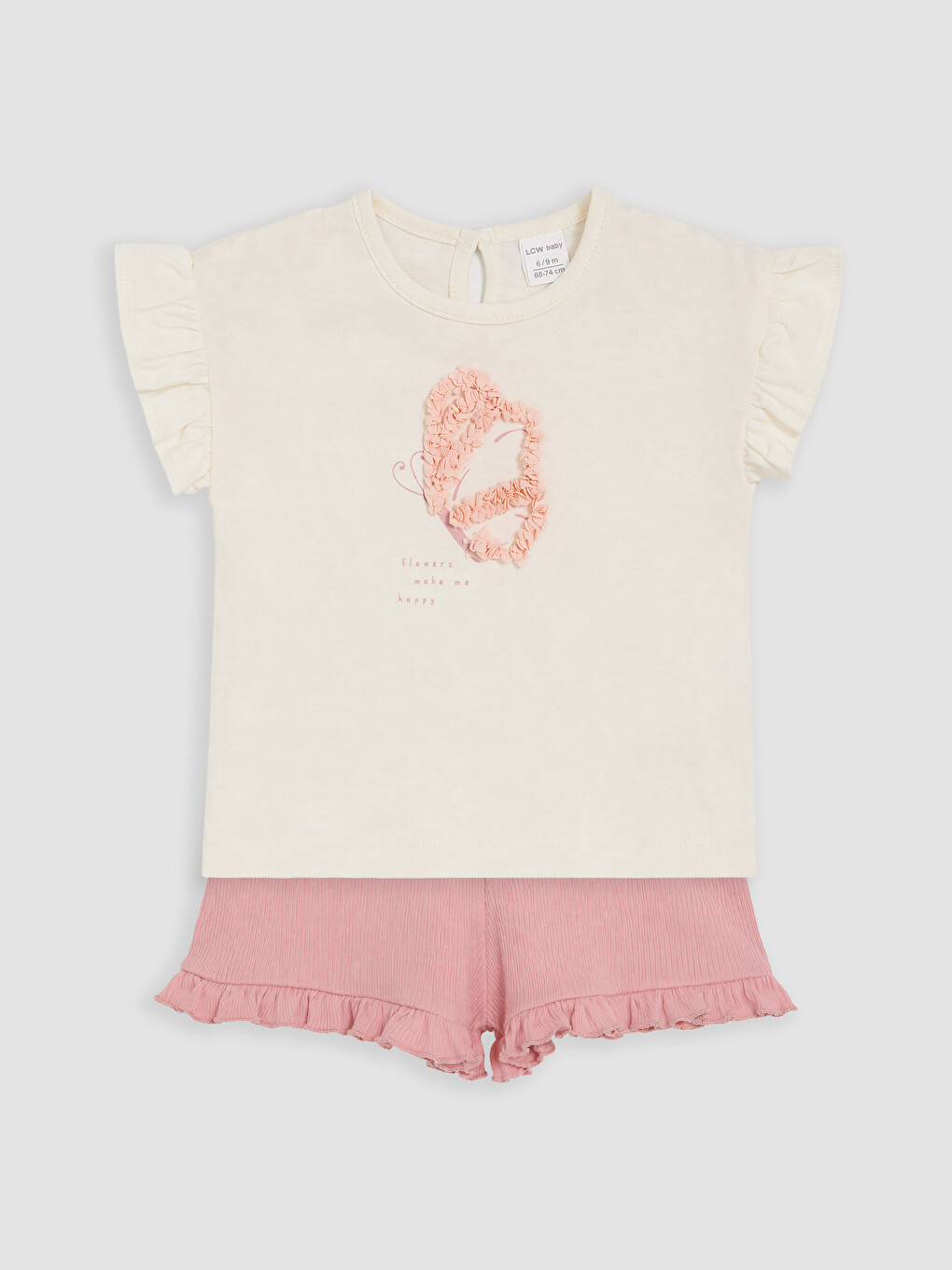 Butterfly Appliquéd Baby Girls' Set
