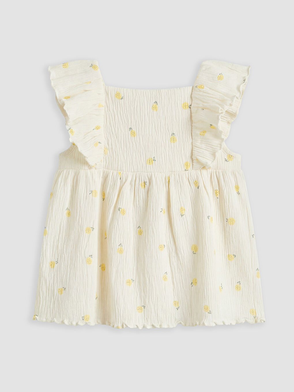 Bej Limon Desenli Kız Bebek Takım-2