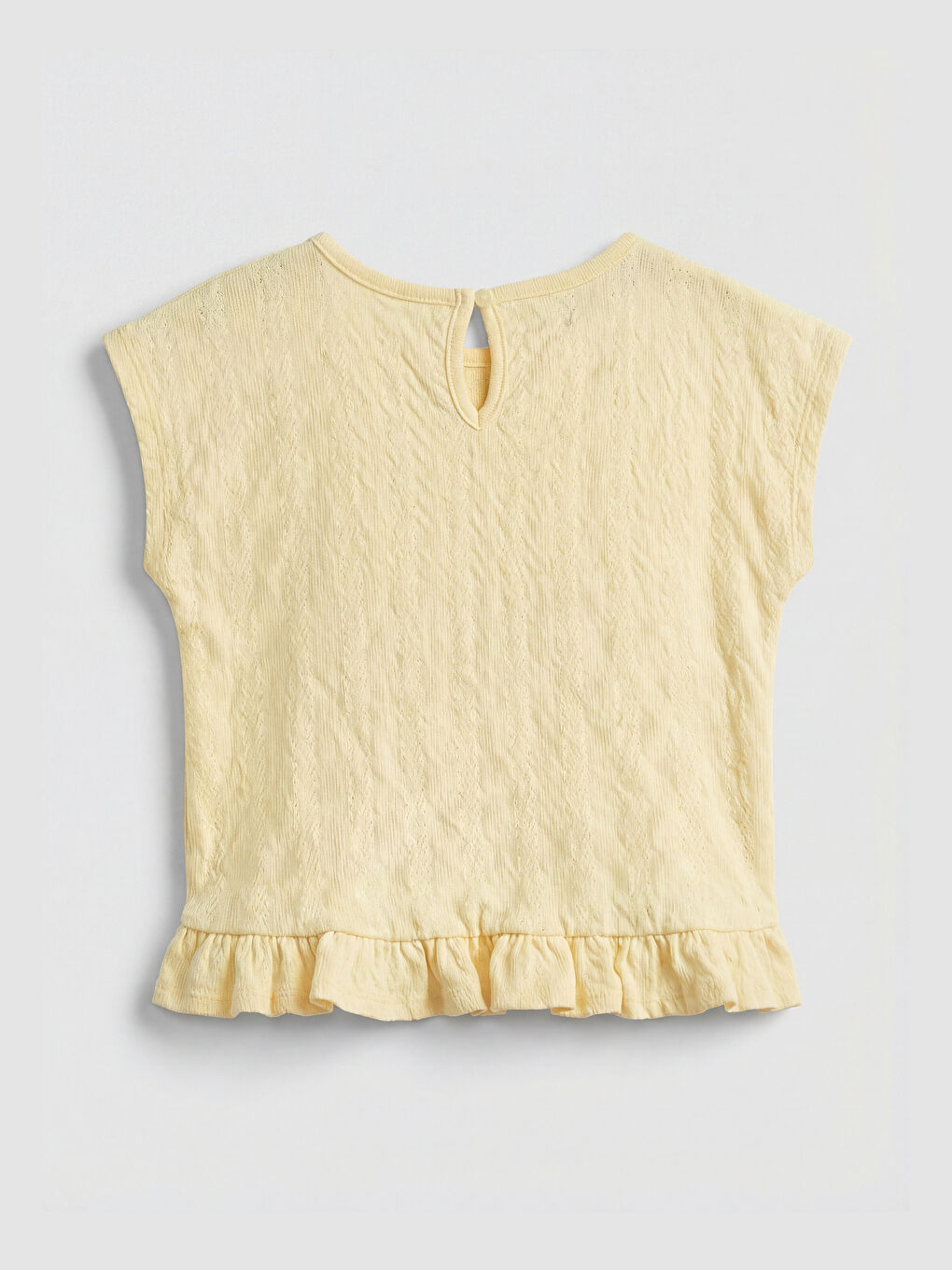 Sarı Çiçekli Kız Bebek Tişört ve Şort-2