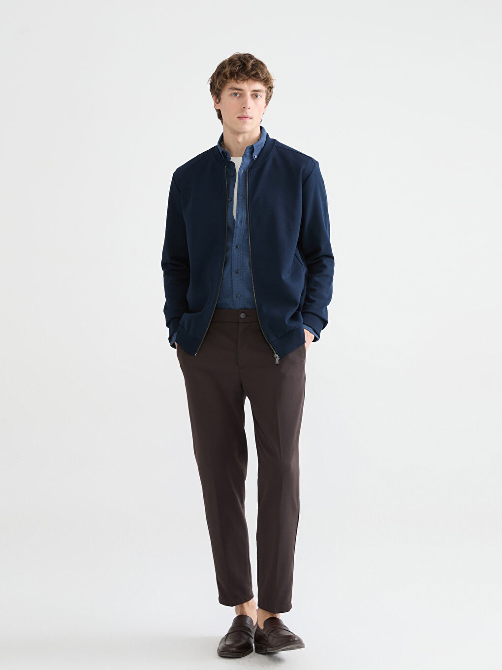 Men's Regular Fit Zip-Up Sweatshirt-1