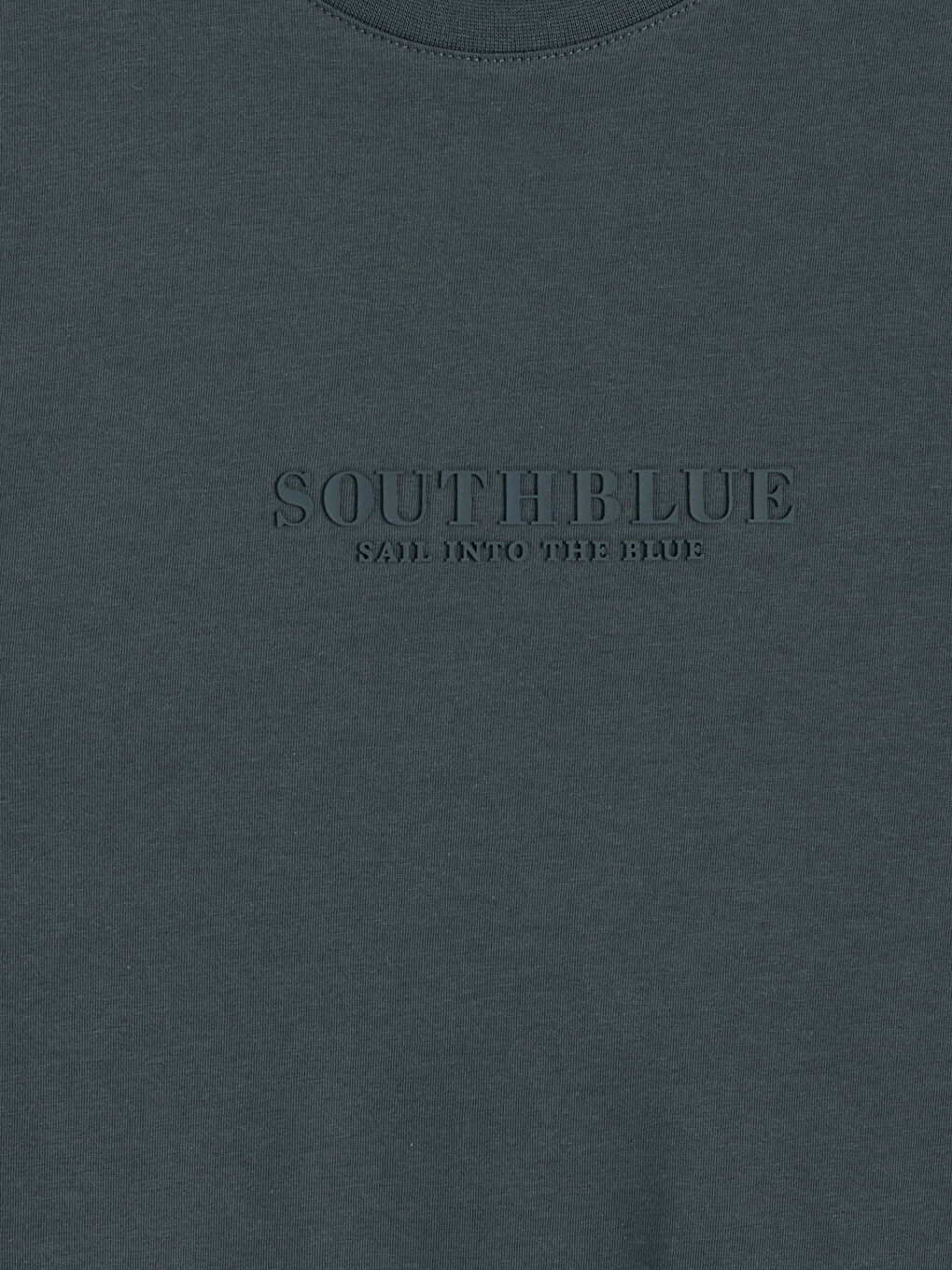 Antrasit Bisiklet Yaka Baskılı Erkek Penye Tişört-2