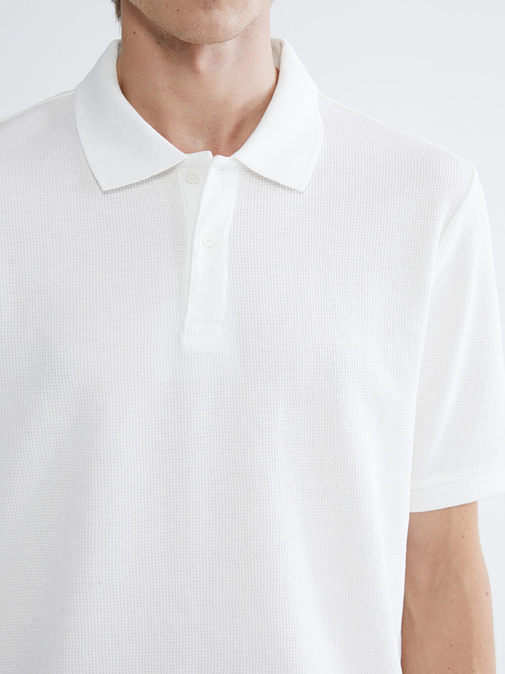 Ekru Polo Yaka Erkek Tişört-2