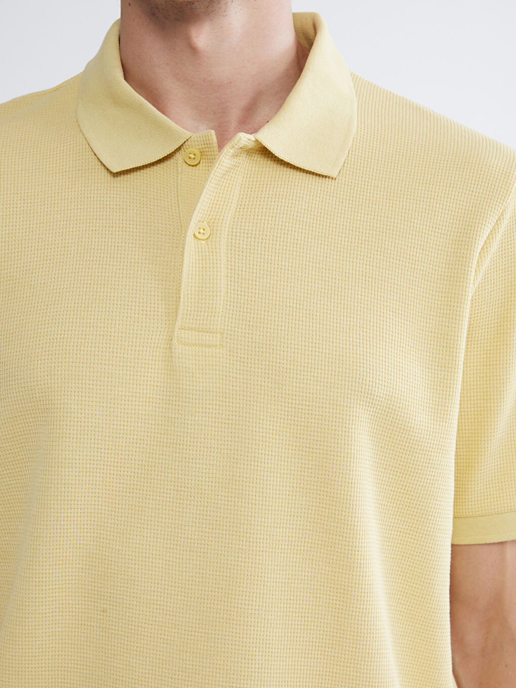 Bej Polo Yaka Erkek Tişört-2