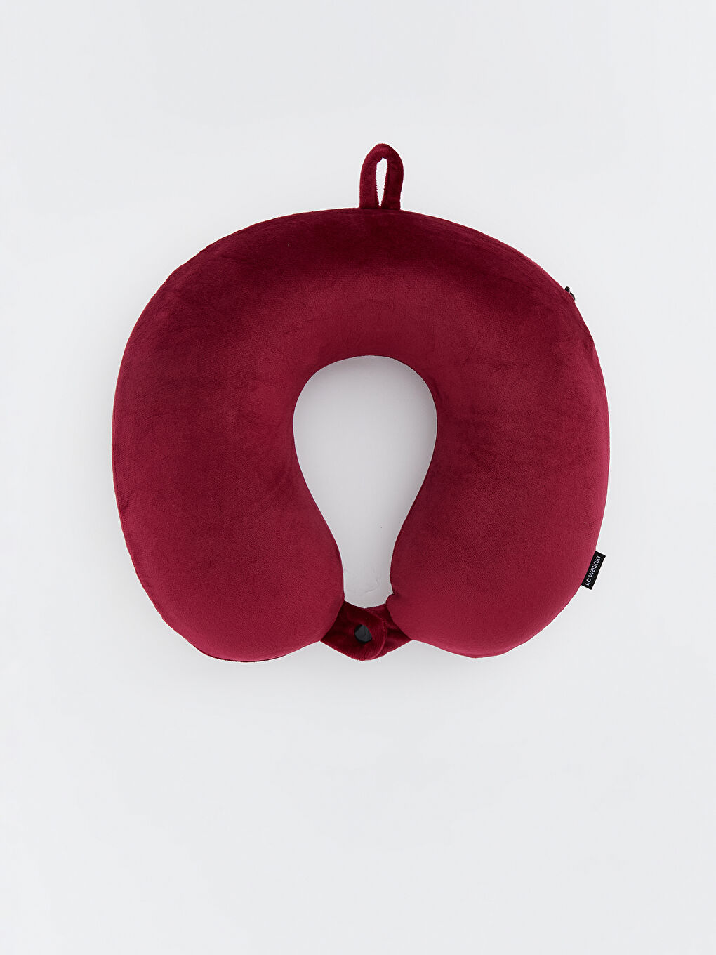 Bordo Pelüş Boyun Yastığı	