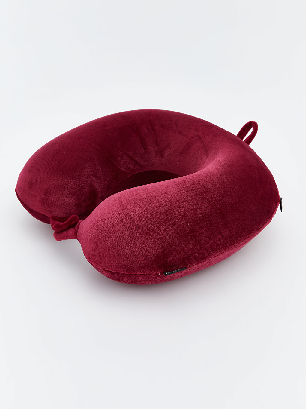 Bordo Pelüş Boyun Yastığı	-1