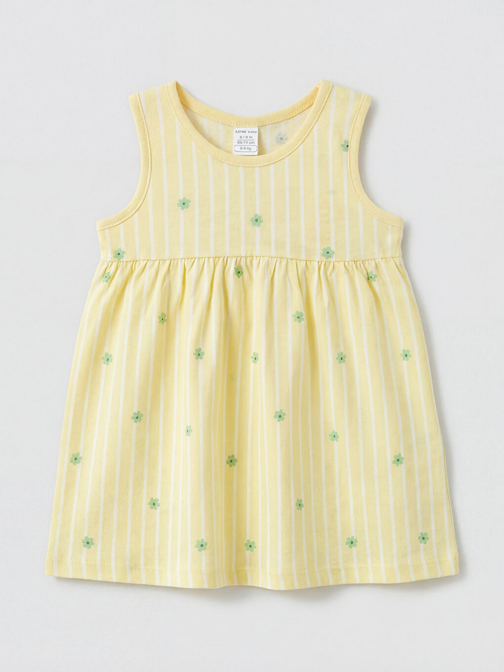 Sarı Fırfırlı Kız Bebek Elbise 3'lü-1