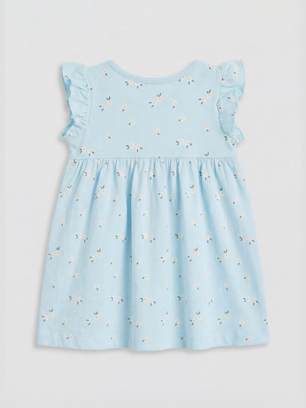 Sarı Fırfırlı Kız Bebek Elbise 3'lü-4