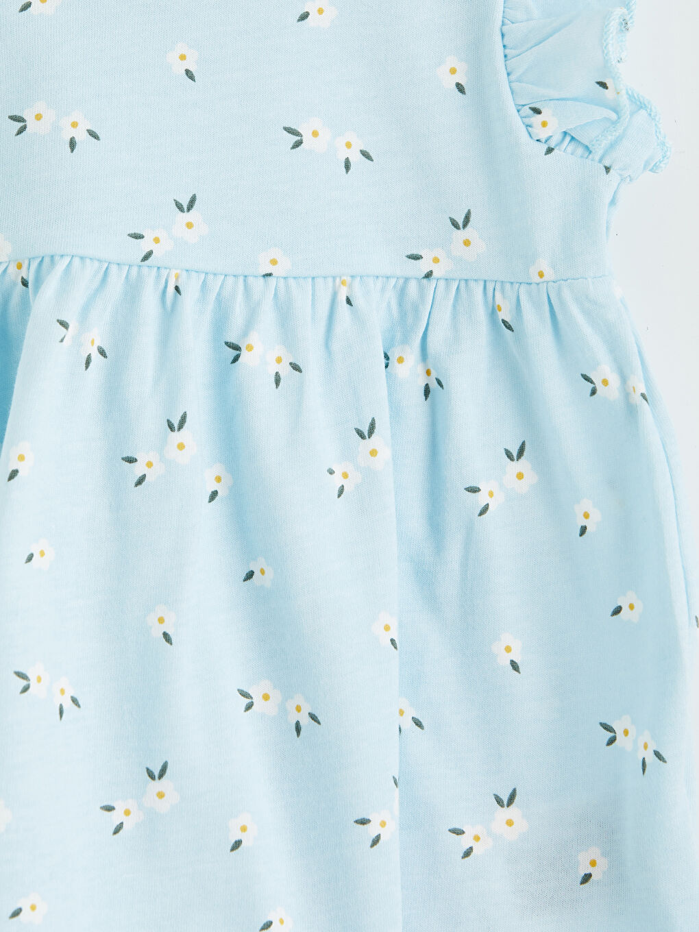 Sarı Fırfırlı Kız Bebek Elbise 3'lü-8