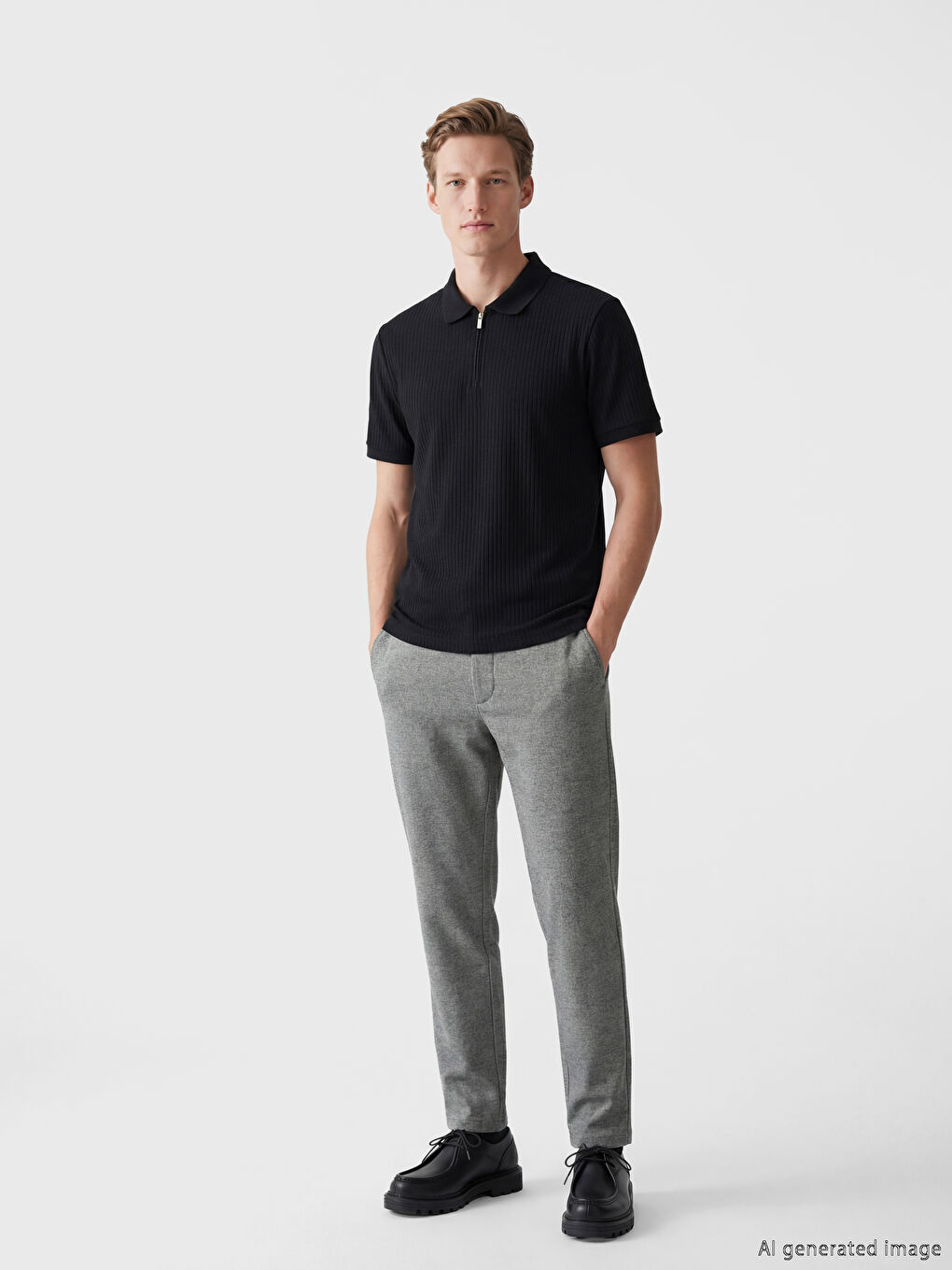 Polo Collar Men's T-Shirt-1